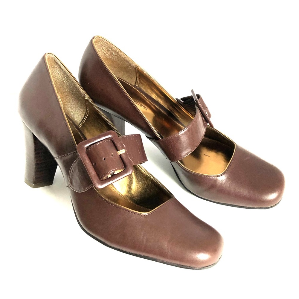 🧳Naturalizer Lollipop Brown Leather MaryJane Heel